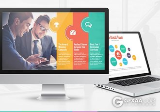 52页精美配色动画商务多用途PPT模板 - 顶尖PPT