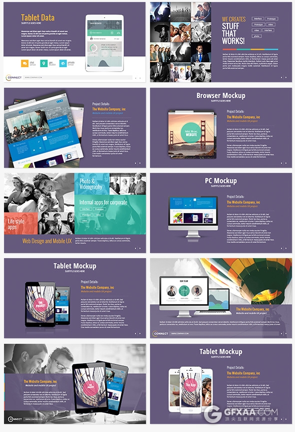 52页精美配色动画商务多用途PPT模板 - 顶尖PPT