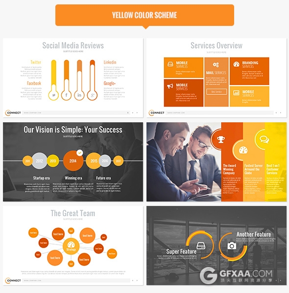 52页精美配色动画商务多用途PPT模板 - 顶尖PPT