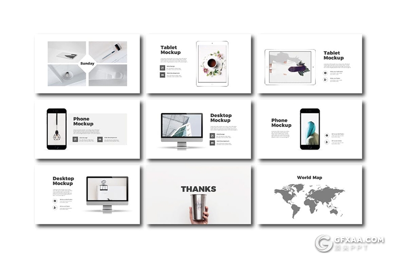 40页国外极简文艺小清新风格多用途Google slides模板 - 顶尖PPT