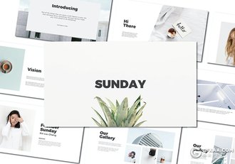 40页国外极简文艺小清新风格多用途ppt模板 - 顶尖PPT