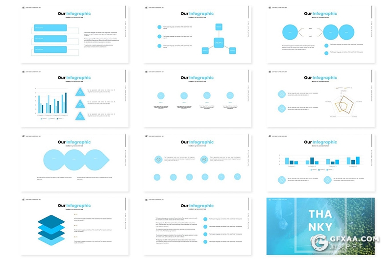 30页旅游景点宣传介绍旅游度假摄影展示Google slides模板 - 顶尖PPT