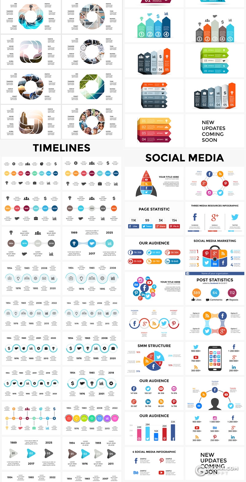 2100页大型商务组织架构数据图形图表PPT模板 - 顶尖PPT