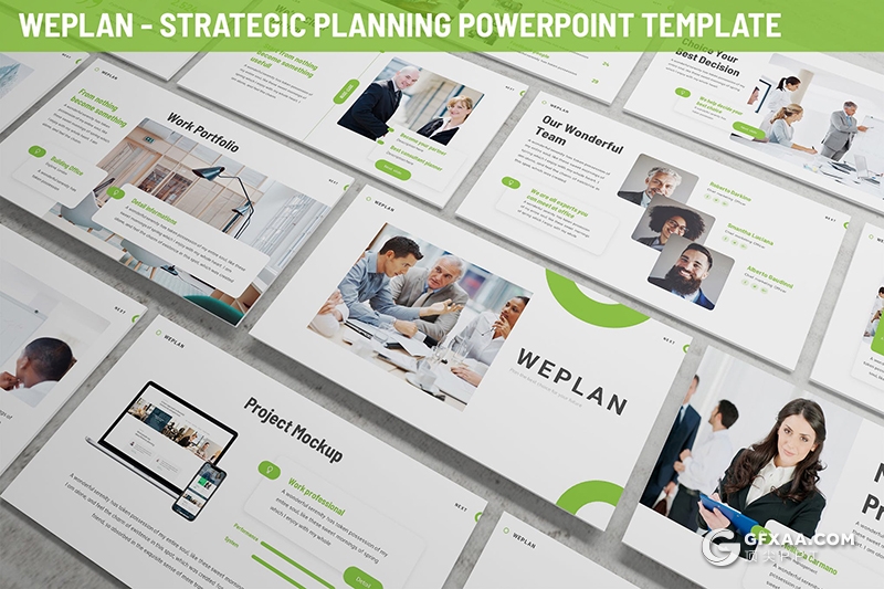 30页欧美风格商务团队介绍项目合作国外高品质PPT模板3种配色 - 顶尖PPT