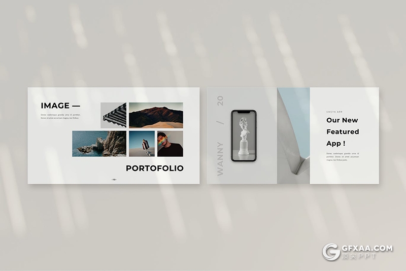 35页简约时尚流行风格模特写真摄影展示keynote模板 - 顶尖PPT