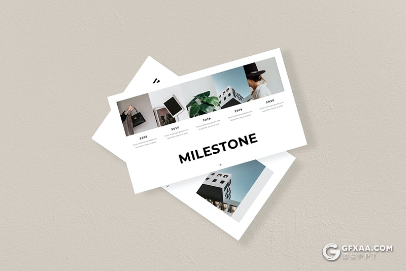 35页简约时尚流行风格模特写真摄影展示keynote模板 - 顶尖PPT