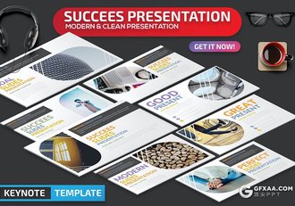 32页图文混搭设计风格商务多用途keynote模板 - 顶尖PPT