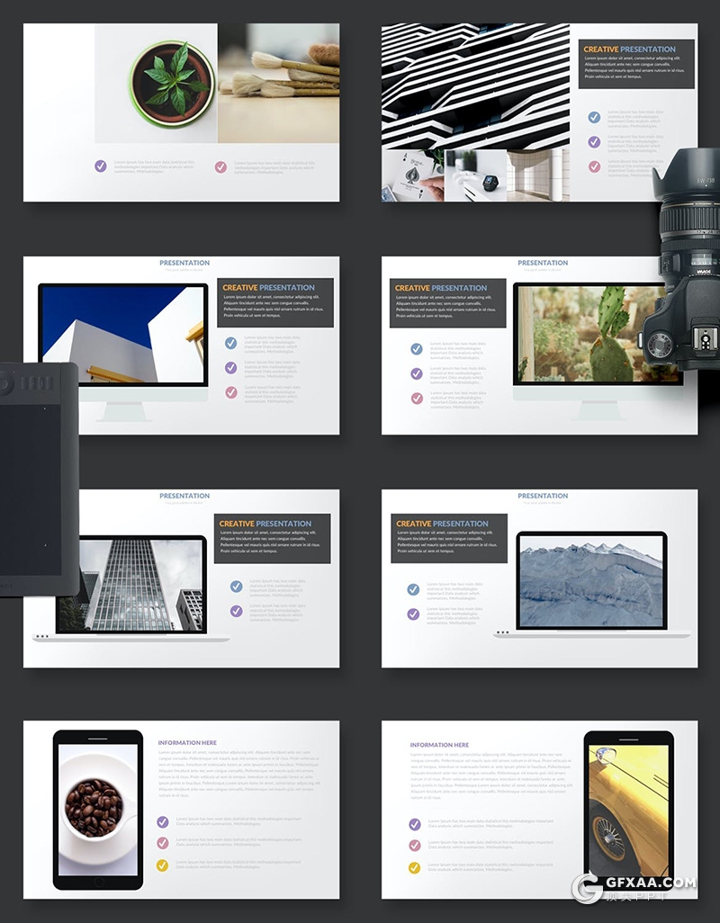 32页图文混搭设计风格商务多用途keynote模板 - 顶尖PPT