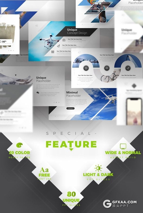 80页国外高端项目会议主题演讲欧美商务多用途keynote模板21种主题配色 - 顶尖PPT