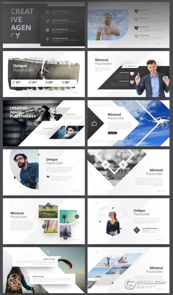 80页国外高端项目会议主题演讲欧美商务多用途keynote模板21种主题配色 - 顶尖PPT