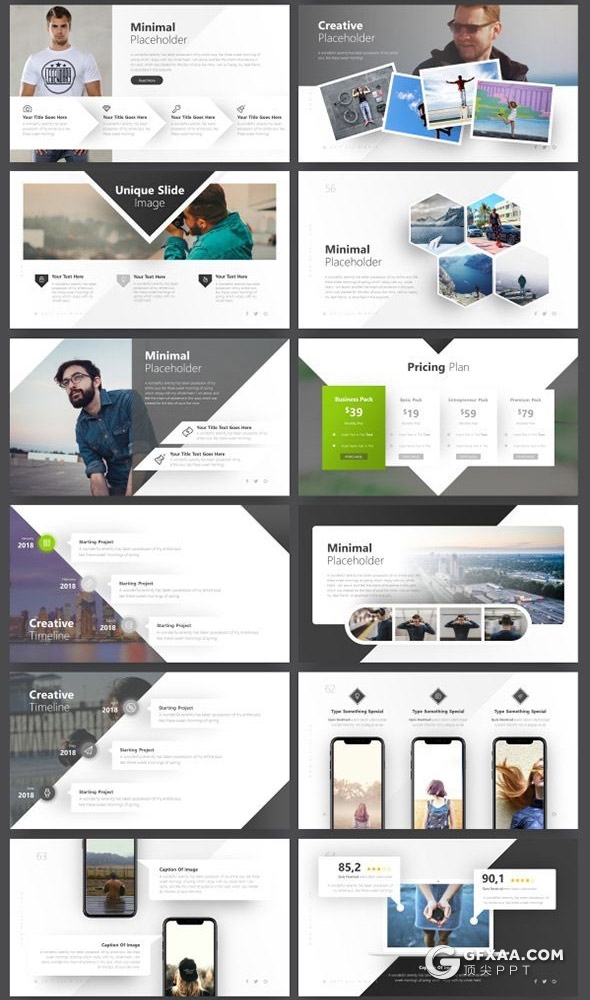 80页国外高端项目会议主题演讲欧美商务多用途keynote模板21种主题配色 - 顶尖PPT