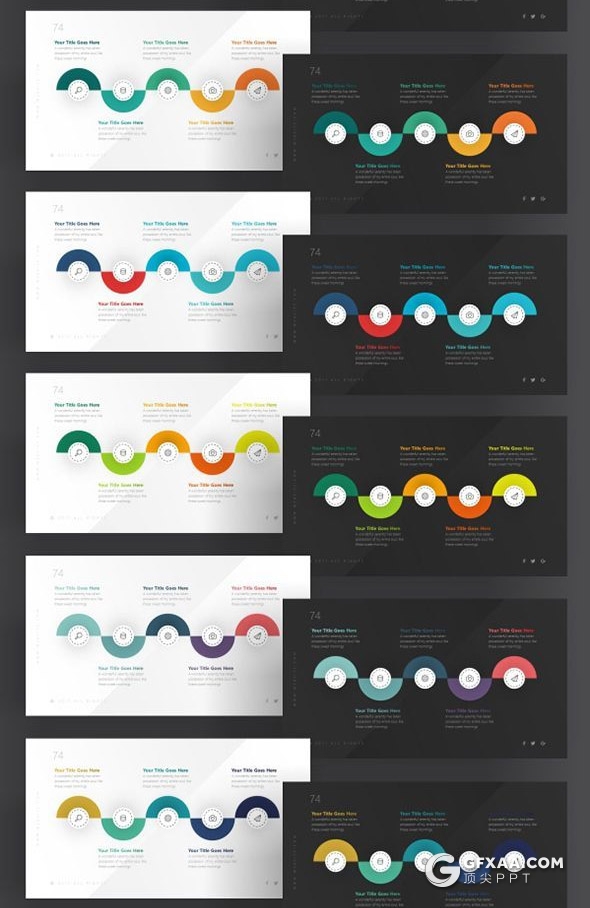 80页国外高端项目会议主题演讲欧美商务多用途keynote模板21种主题配色 - 顶尖PPT