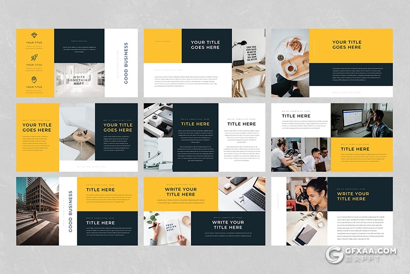 55页国外扁平化简约商务多用途keynote模板 - 顶尖PPT