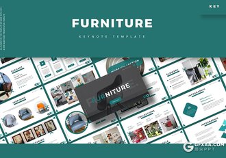 30页国外简约风格室内装修设计家具产品展示宣传keynote模板5种主题配色 - 顶尖PPT