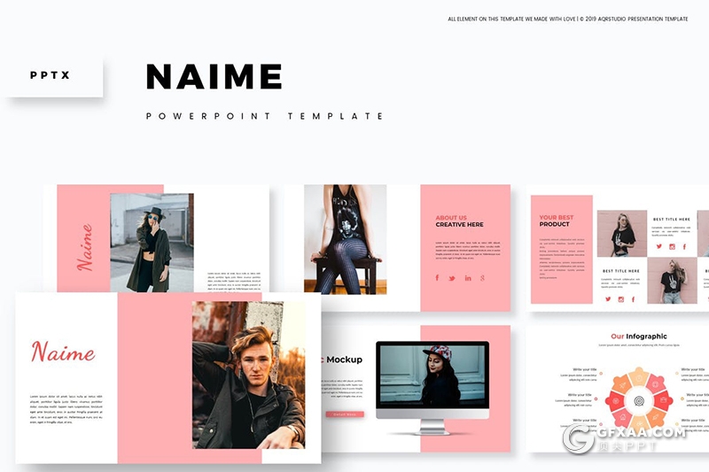 30页国外简约风格时尚服装秀服装行业数据调研分析PPT模板5种主题配色 - 顶尖PPT