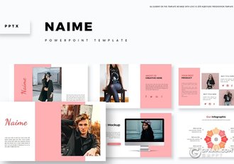 30页国外简约风格时尚服装秀服装行业数据调研分析PPT模板5种主题配色 - 顶尖PPT