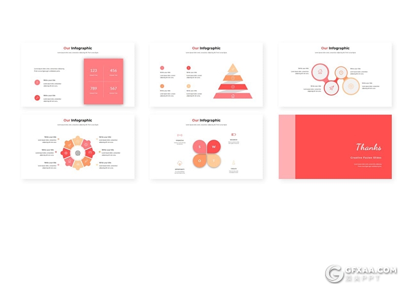 30页国外简约风格时尚服装秀服装行业数据调研分析PPT模板5种主题配色 - 顶尖PPT