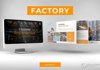 30页工厂建设施工企业项目展示keynote模板5种主题配色 - 顶尖PPT