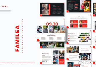 30页亲子互动培训机构项目介绍展示PPT模板5种主题配色 - 顶尖PPT
