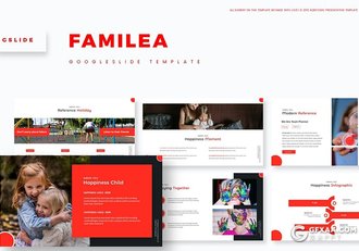 30页亲子互动培训机构项目介绍展示Google slides模板5种主题配色 - 顶尖PPT