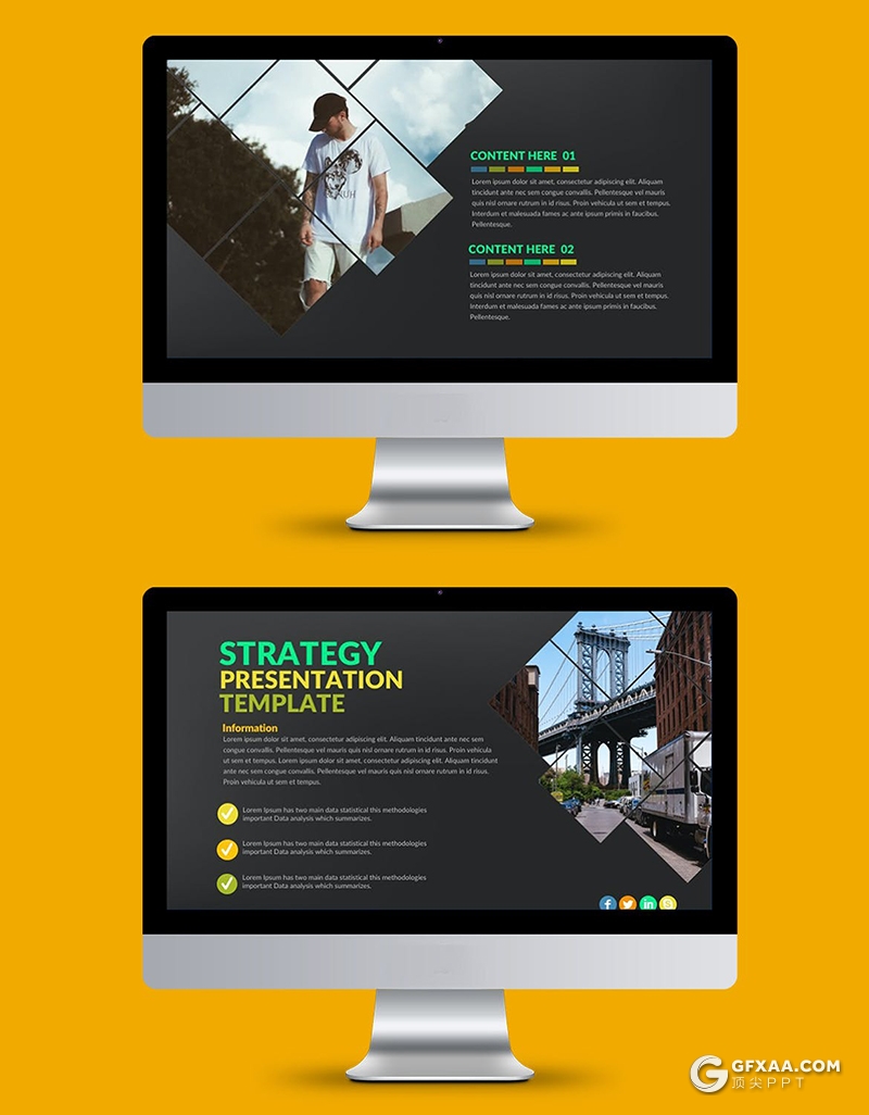 37页几何图形组合图片展示图片占位符keynote模板 - 顶尖PPT