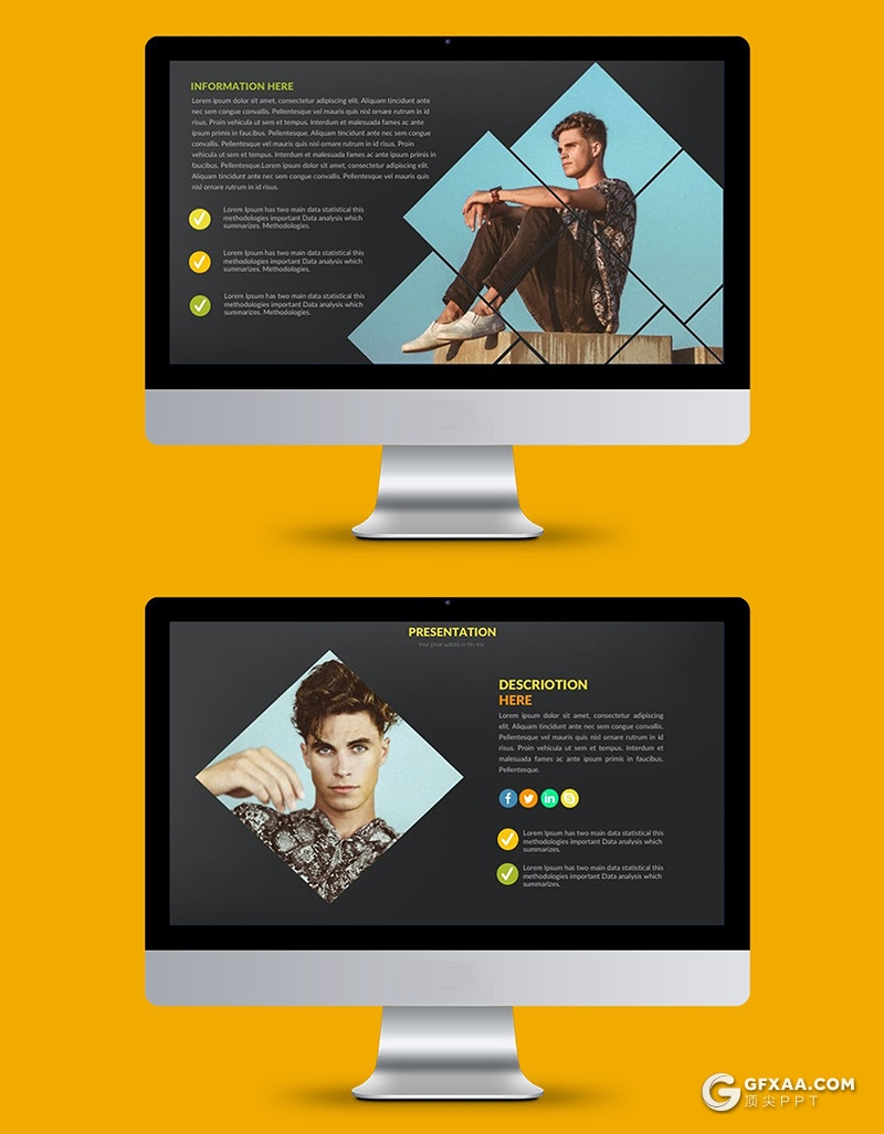 37页几何图形组合图片展示图片占位符keynote模板 - 顶尖PPT