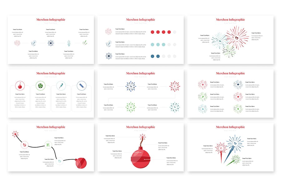 商家产品服务数据信息图形Keynote模板 - 顶尖PPT