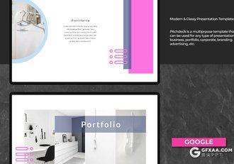 50页国外极简文艺时尚流行风格Google slides模板 - 顶尖PPT