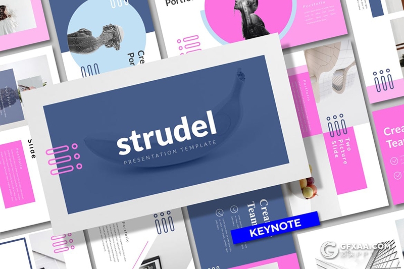 50页国外极简文艺时尚流行风格keynote模板 - 顶尖PPT