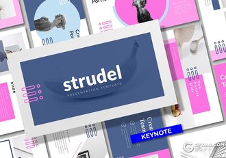 50页国外极简文艺时尚流行风格keynote模板 - 顶尖PPT