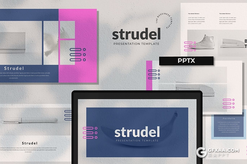 50页国外极简文艺时尚流行风格PPT模板 - 顶尖PPT