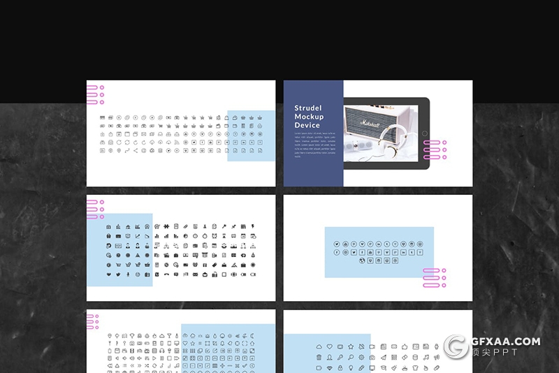 50页国外极简文艺时尚流行风格keynote模板 - 顶尖PPT