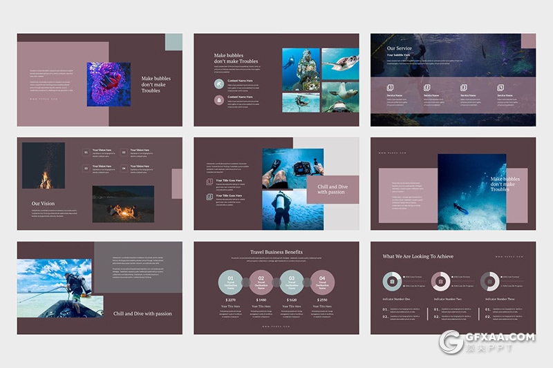 62页扁平化海洋生物海洋介绍宣传海洋探险PPT模板 - 顶尖PPT