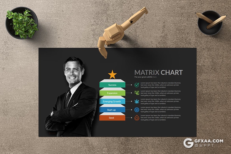 30页彩色创意图形设计商务工作计划总结通用PPT模板 - 顶尖PPT