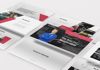 30页国外简约风格汽车维修保养服务行业介绍展示keynote模板 - 顶尖PPT