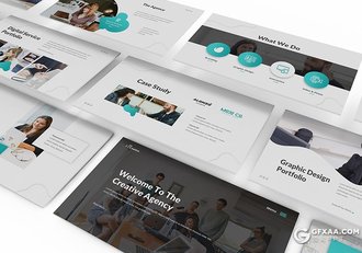 34页国外商务风格企业会议团队介绍项目合作keynote模板 - 顶尖PPT