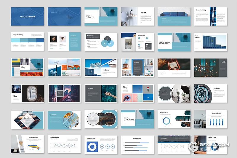 130多页2套国外简约风格多用途PPT动画模板 - 顶尖PPT