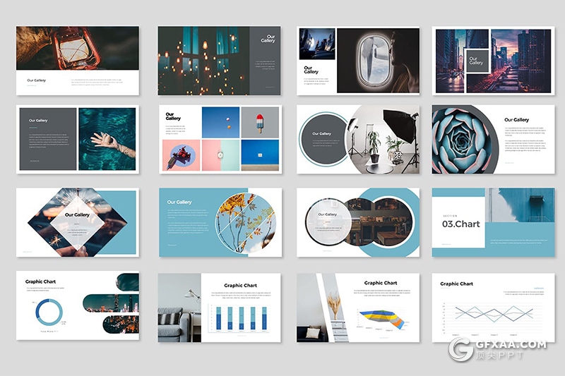 130多页2套国外简约风格多用途PPT动画模板 - 顶尖PPT