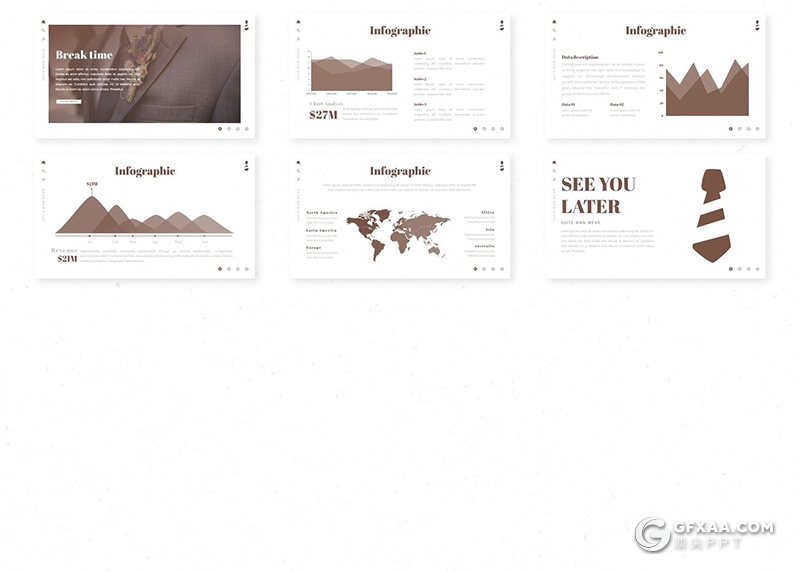 30页国外极简风格西装革履定制机构宣传介绍keynote模板5种主题配色 - 顶尖PPT