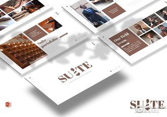 30页国外极简风格西装革履定制机构宣传介绍PPT模板5种主题配色 - 顶尖PPT