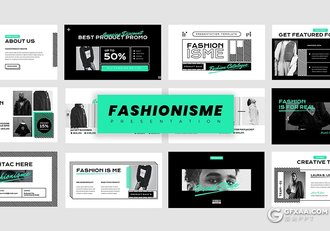 50页创意时尚杂志潮流风格PPT模板 - 顶尖PPT