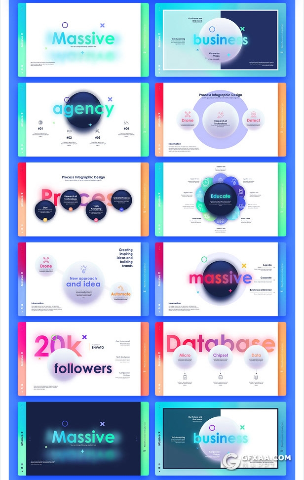 798页国外大型商务数据图形PPT通用模板 - 顶尖PPT