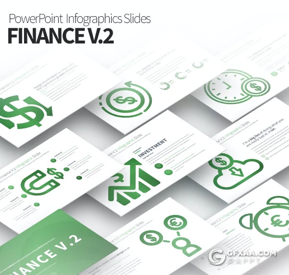 35页财务金币金钱创意信息图形PPT模板11种主题配色 - 顶尖PPT