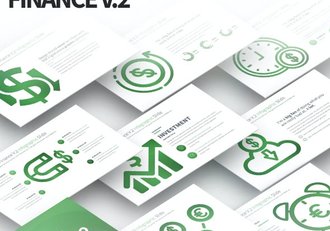 35页财务金币金钱创意信息图形PPT模板11种主题配色 - 顶尖PPT