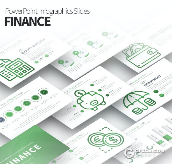 34页投资理财财务分析创意图形PPT模板11种主题配色 - 顶尖PPT