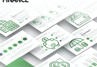 34页投资理财财务分析创意图形PPT模板11种主题配色 - 顶尖PPT