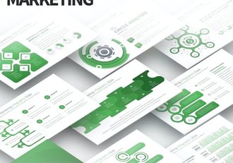 35页市场营销分析统计创意商务图形PPT模板11种主题配色 - 顶尖PPT