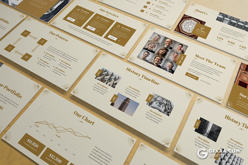 30页简文艺范建筑设计建筑公司团队介绍工作汇报PPT模板3种主题配色 - 顶尖PPT