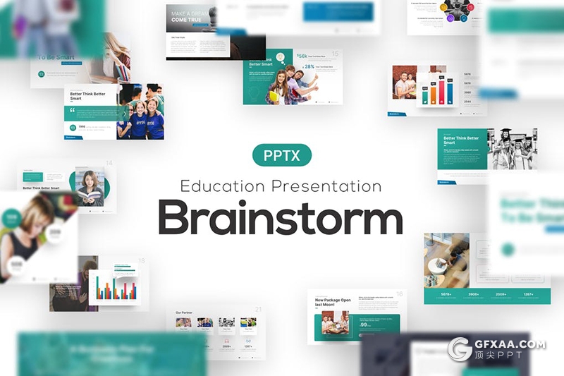 教育培训主题大学介绍多用途PPT模板94种XML配色文件 - 顶尖PPT