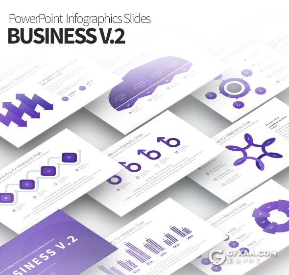 35页创意商务信息图形业务图形数据分析图形PPT模板11种主题配色 - 顶尖PPT
